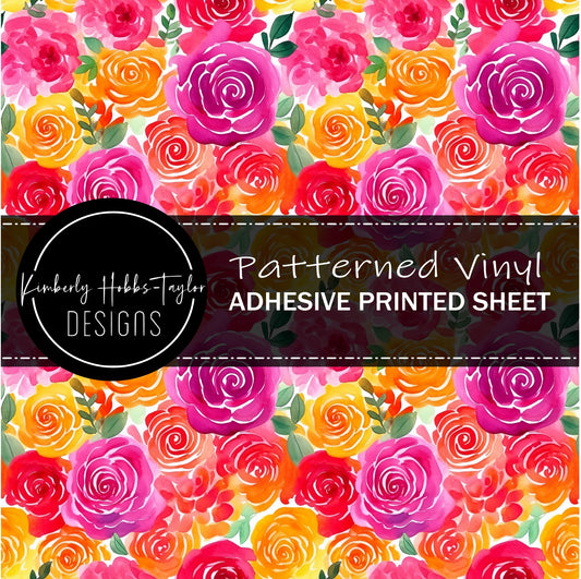 Bright Floral F vinyl