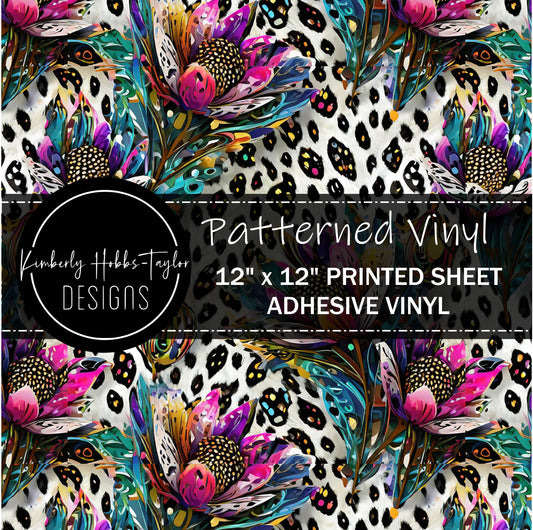 Abstract Floral E vinyl