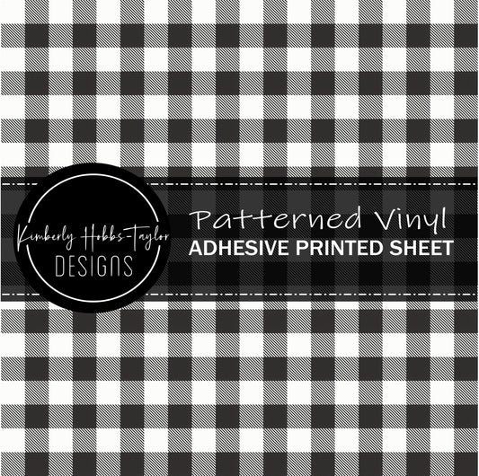 Black White Buffalo Plaid vinyl