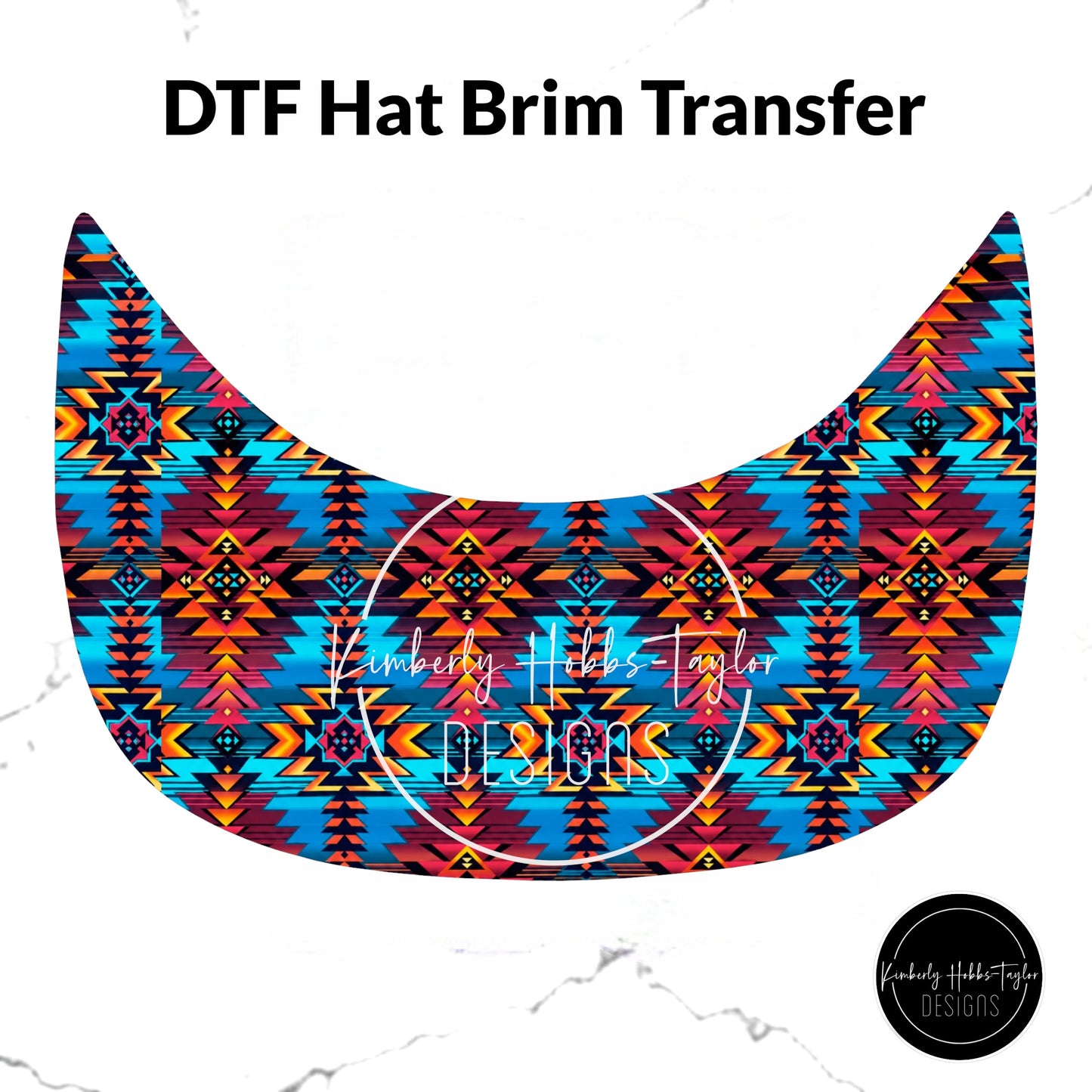 DTF Hat Brim Transfer - Southwest Abstract