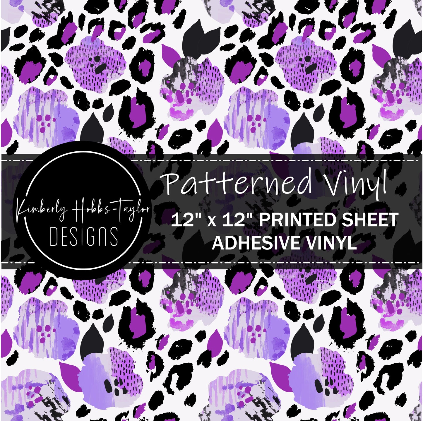 Floral Leopard Purple vinyl