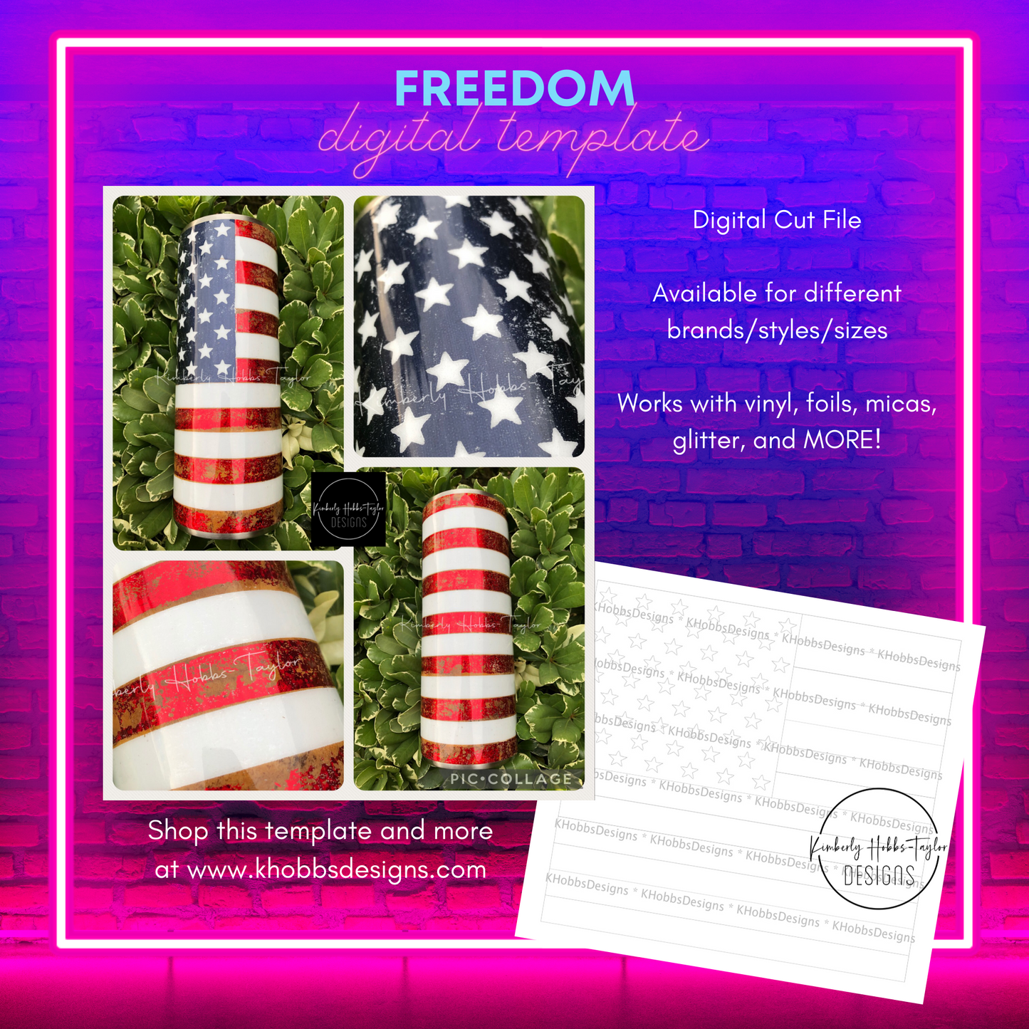 Freedom Template for Makerflo 20 Skinny - Digital Cut File Only