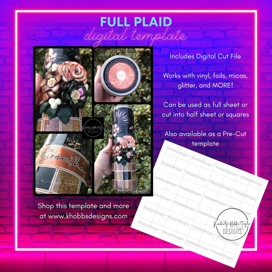 Full Plaid Template for Tipsy Magnolia 32 Plump - Digital Cut File Only