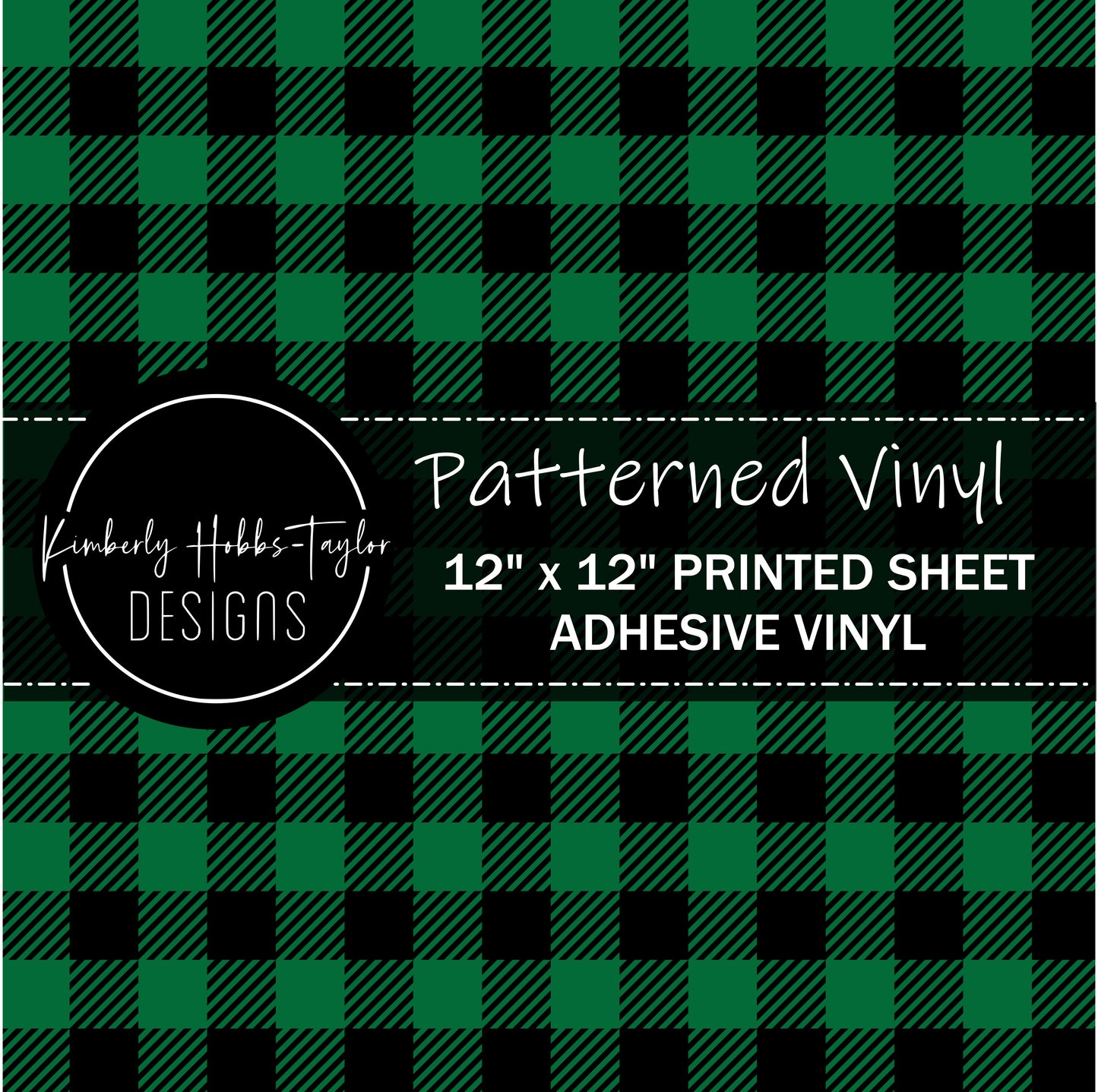 Green Black Buffalo Plaid - Large Scale vinyl