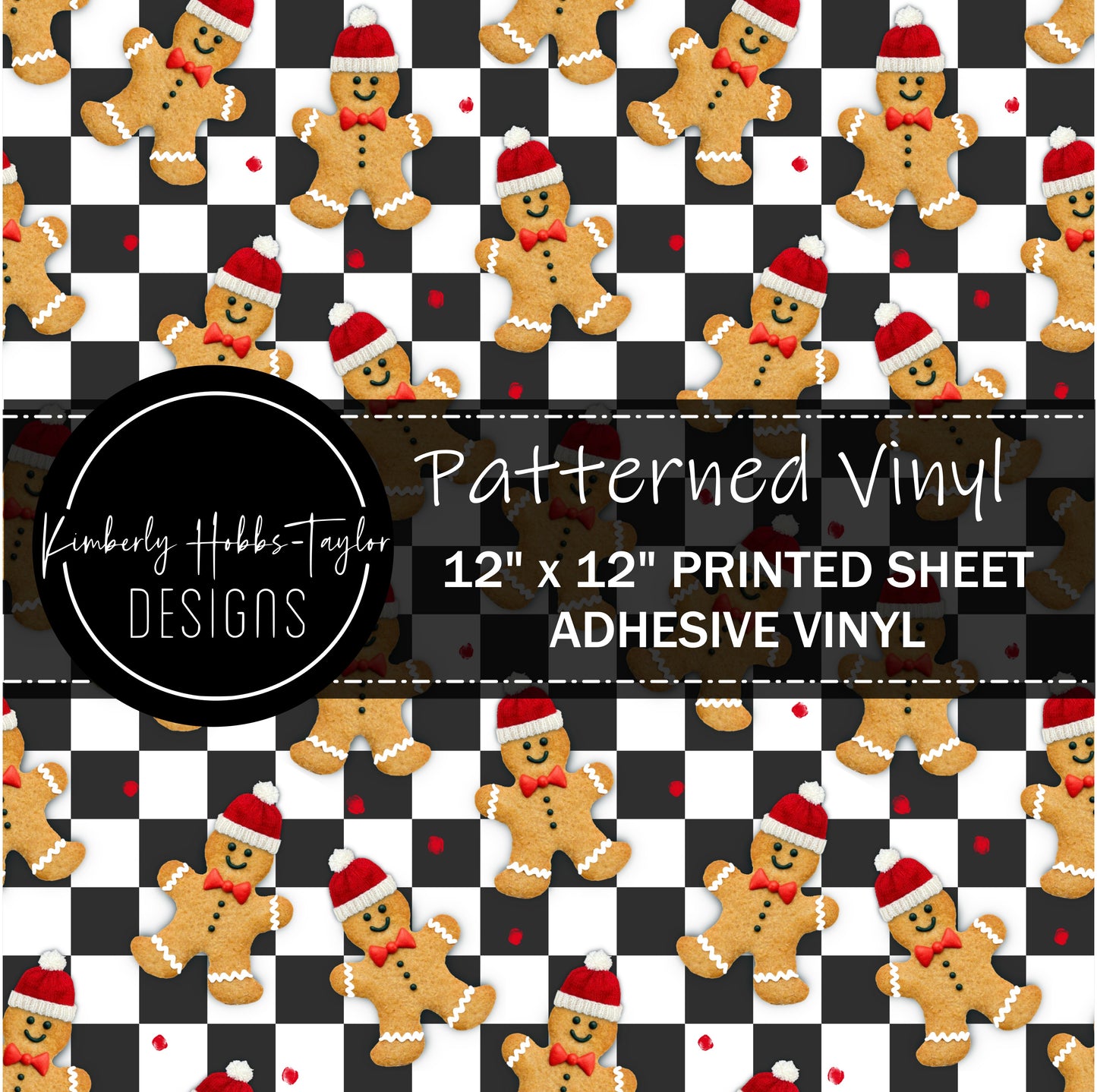 Gingerbread Man Checkerboard vinyl