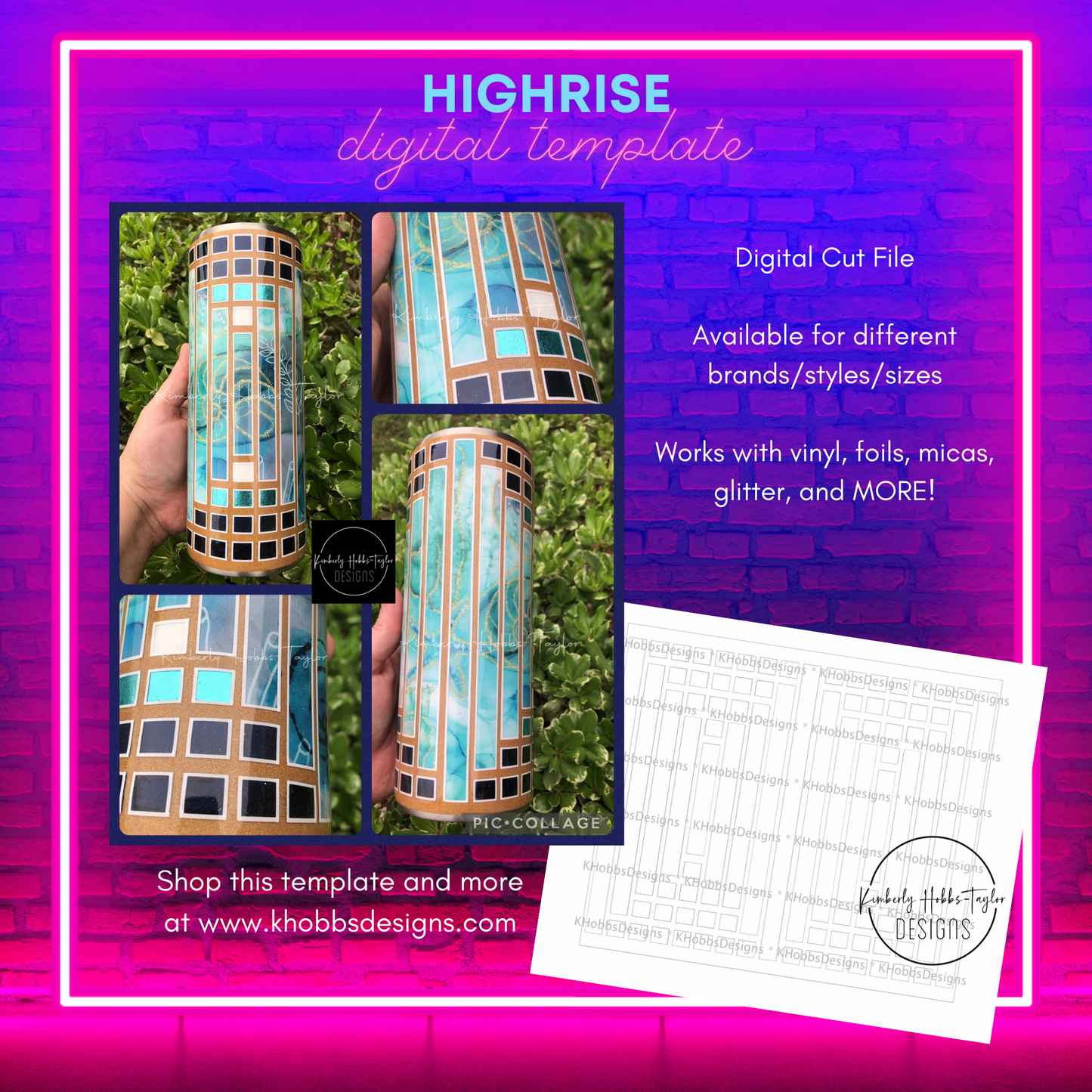 Highrise Template for TSM_Tipsy 24 Plump - Digital Cut File Only