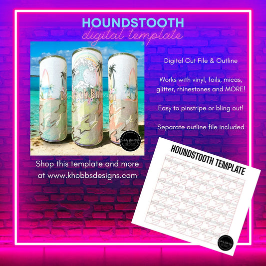 Houndstooth Template for Tipsy Magnolia 24 Plump - Digital Cut File Only