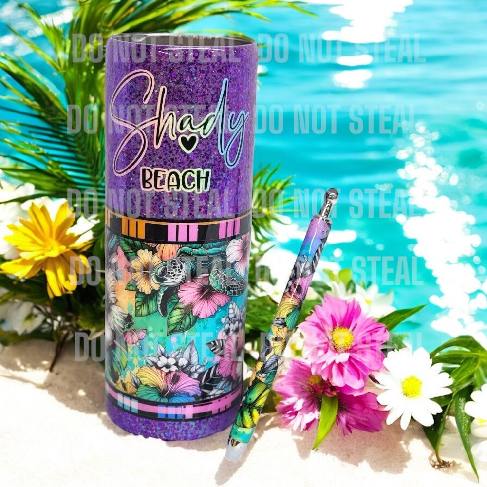Salty Beach_Shady Beach PLUS Footprints SVG - Digital Cut File Only