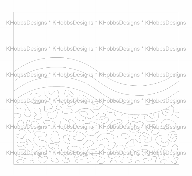 Leopard Waves Template for Makerflo 30 Skinny - Digital Cut File Only