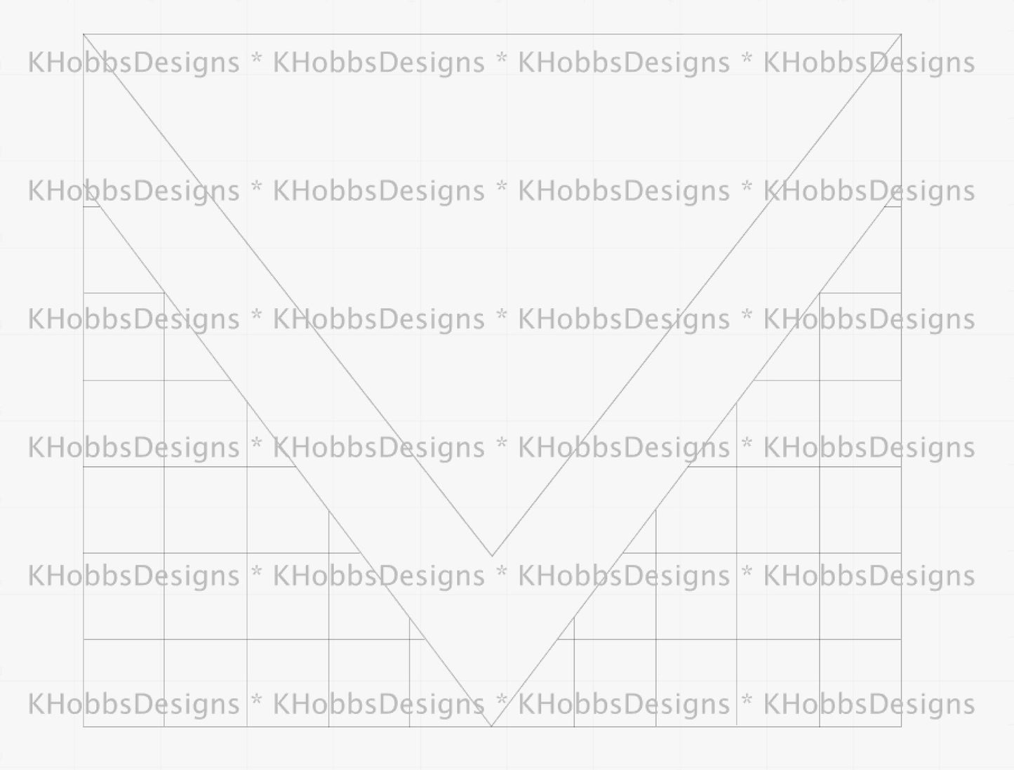 Low Plaid V-Split template for Makerflo 30oz Skinny - Digital Cut File Only