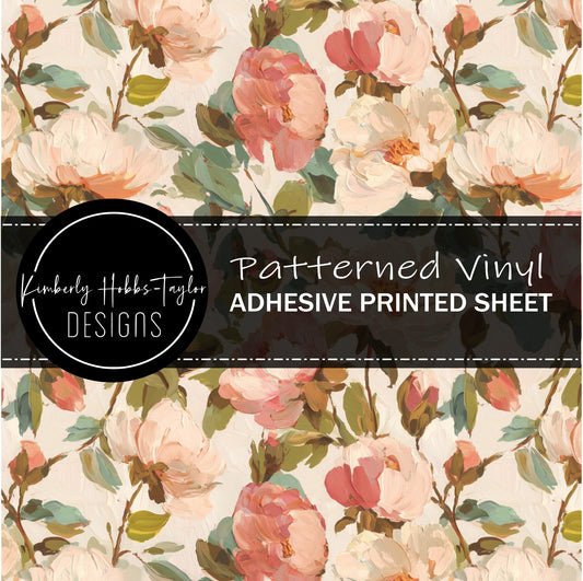 Oil On Canvas Florals vinyl