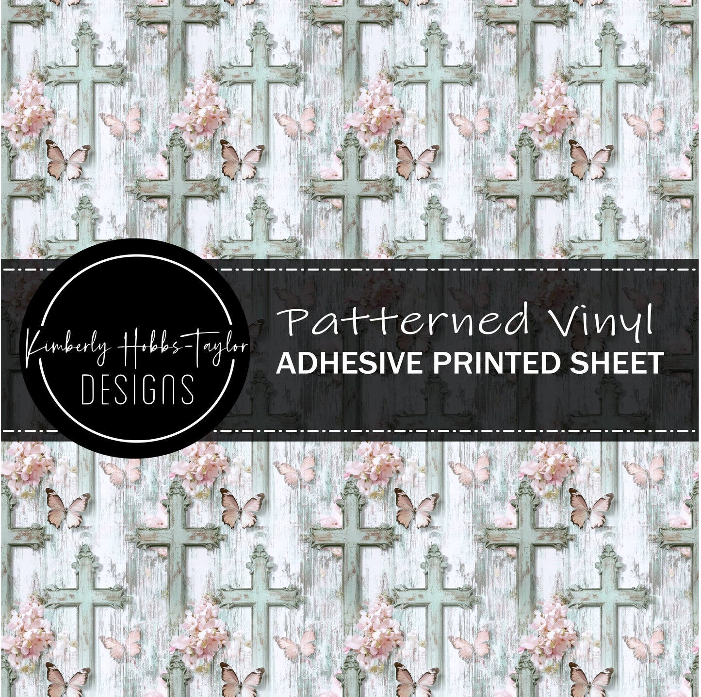 Patina Crosses and Butterflies vinyl