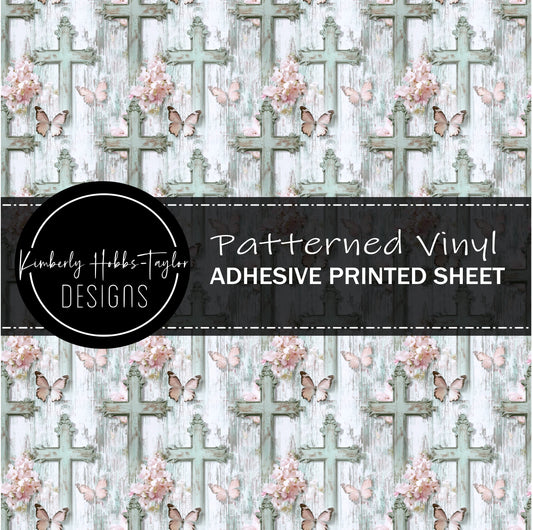 Patina Crosses and Butterflies vinyl