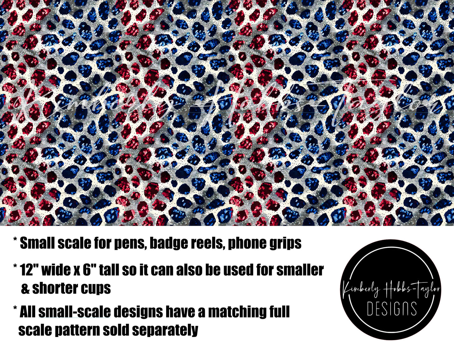 Patriotic Leopard Sequins vinyl