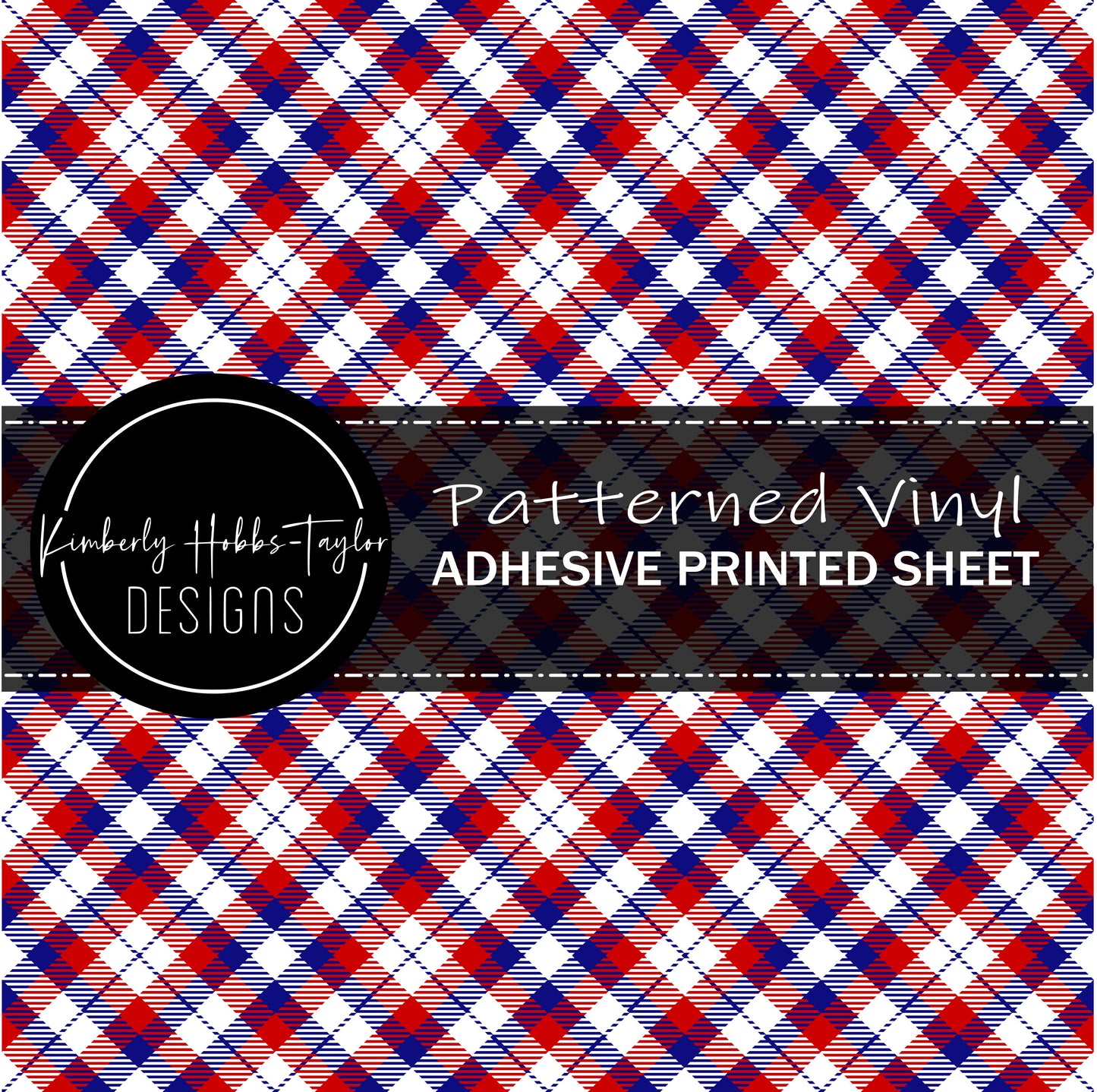 Patriotic Plaid F vinyl