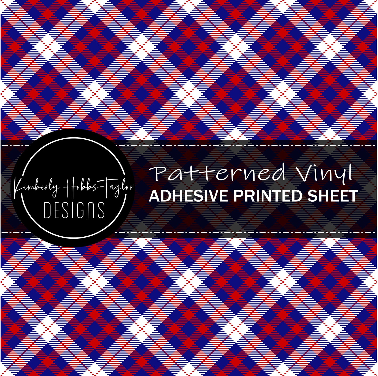 Patriotic Plaid G vinyl