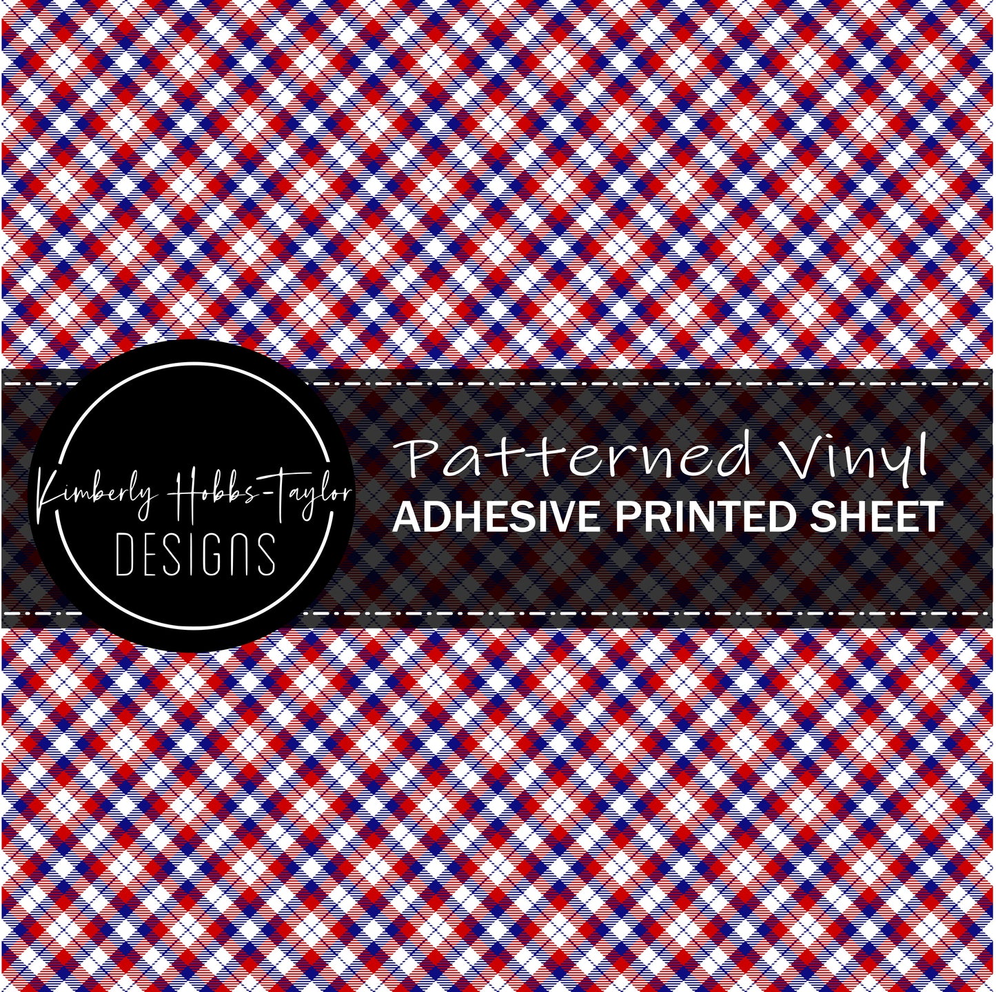 Patriotic Plaid F vinyl