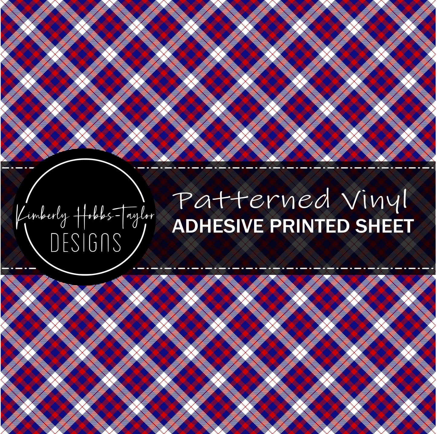 Patriotic Plaid G vinyl