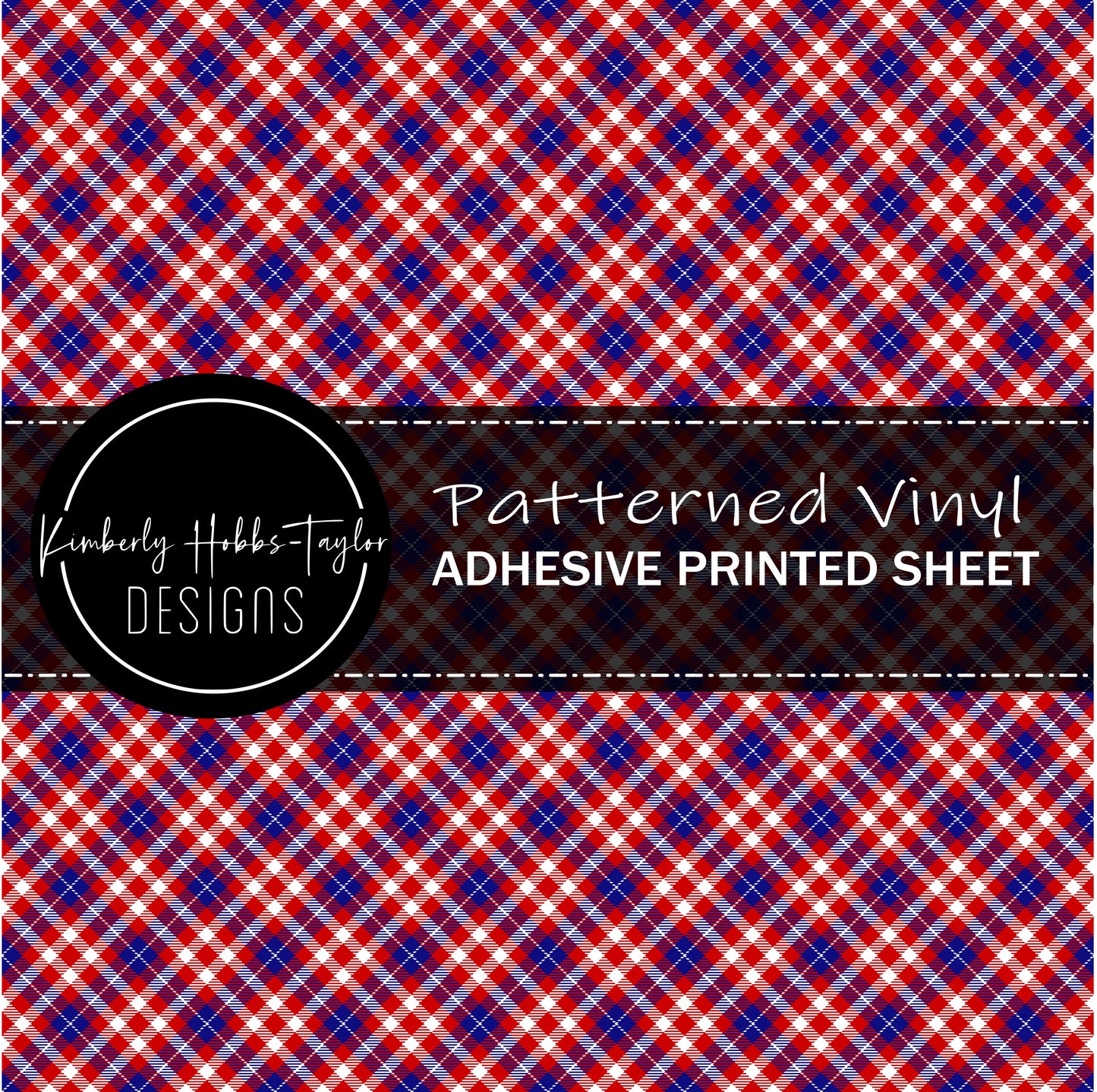 Patriotic Plaid H vinyl
