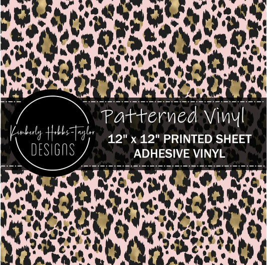 Pink Black and Gold Leopard vinyl