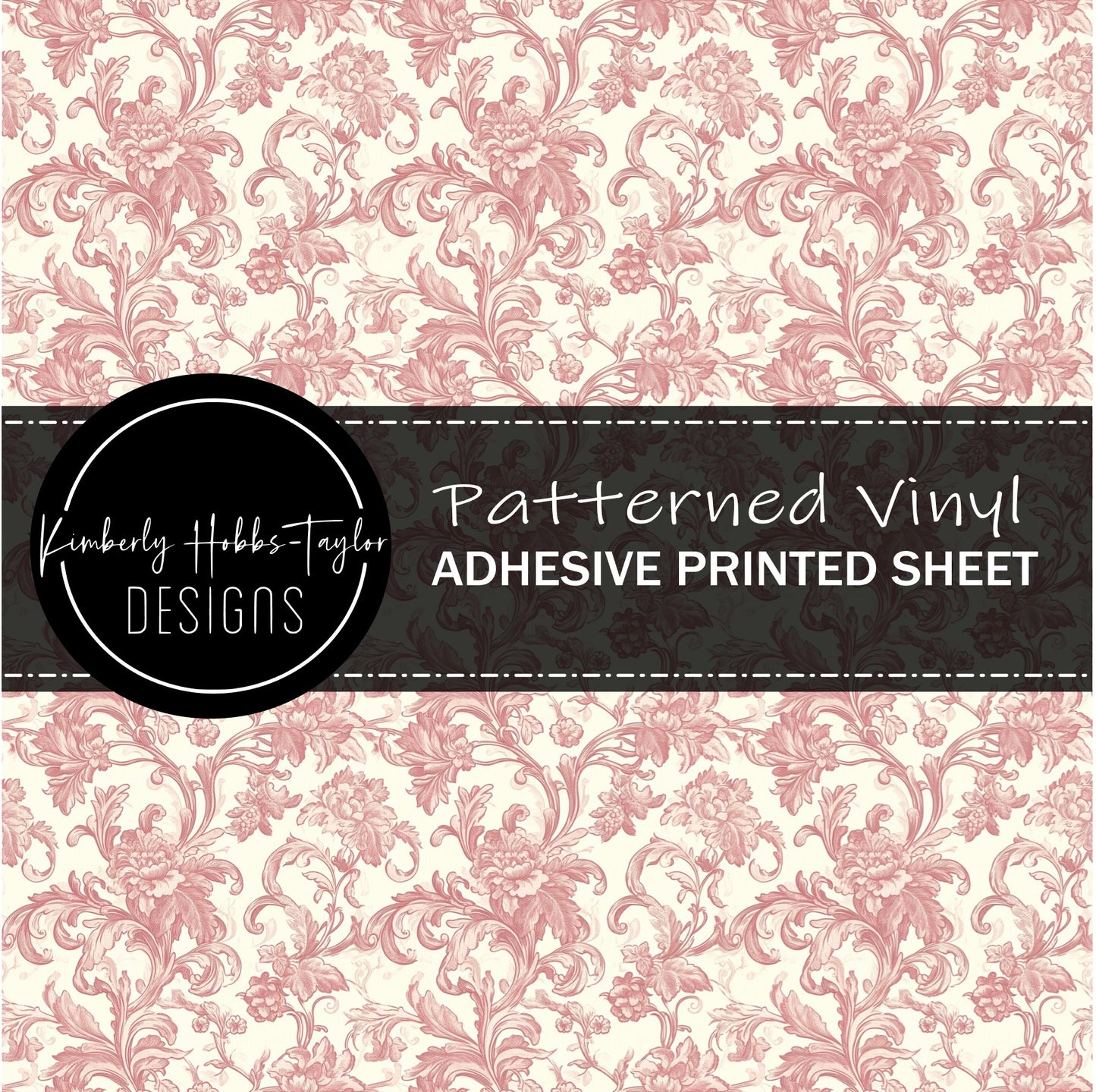 Pink Cream Toile vinyl