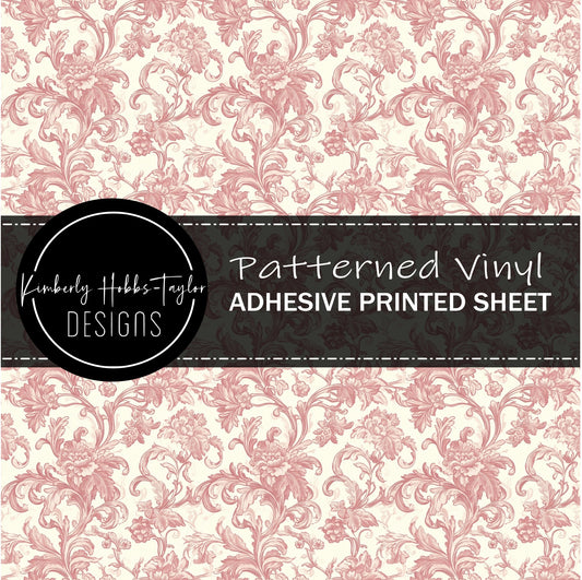 Pink Cream Toile vinyl