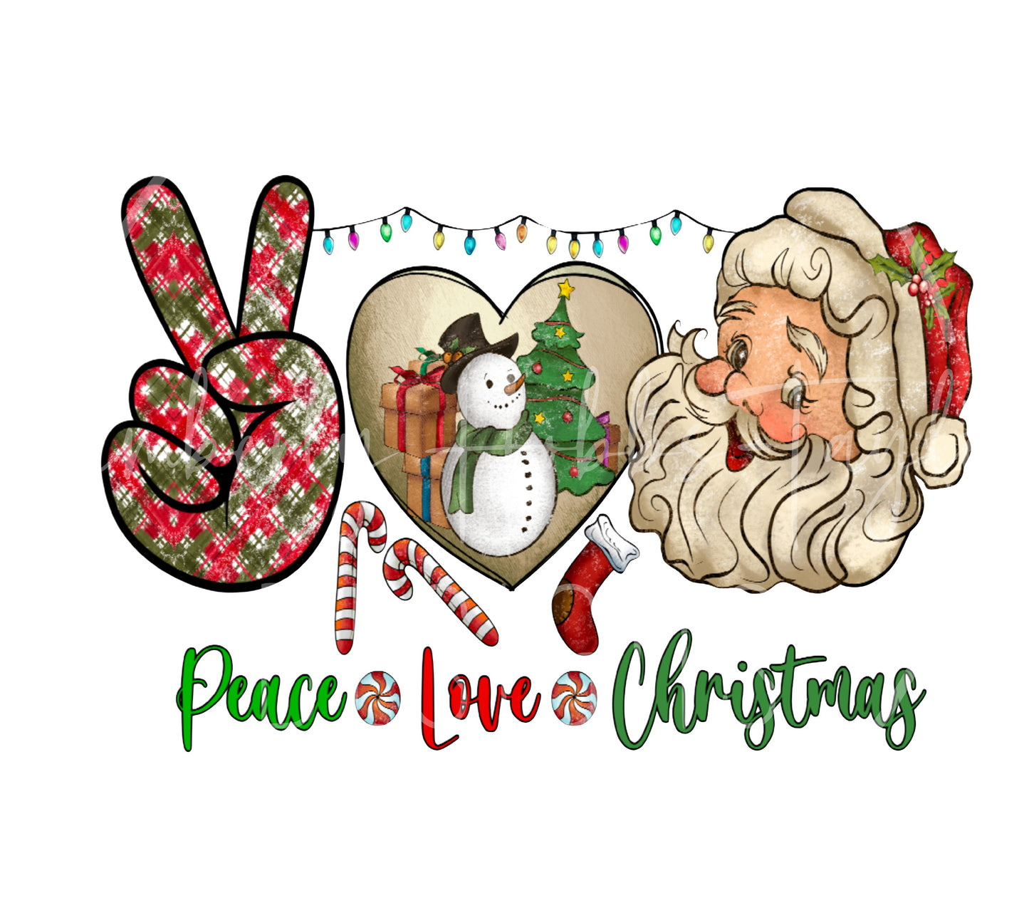 Peace Love Christmas decal