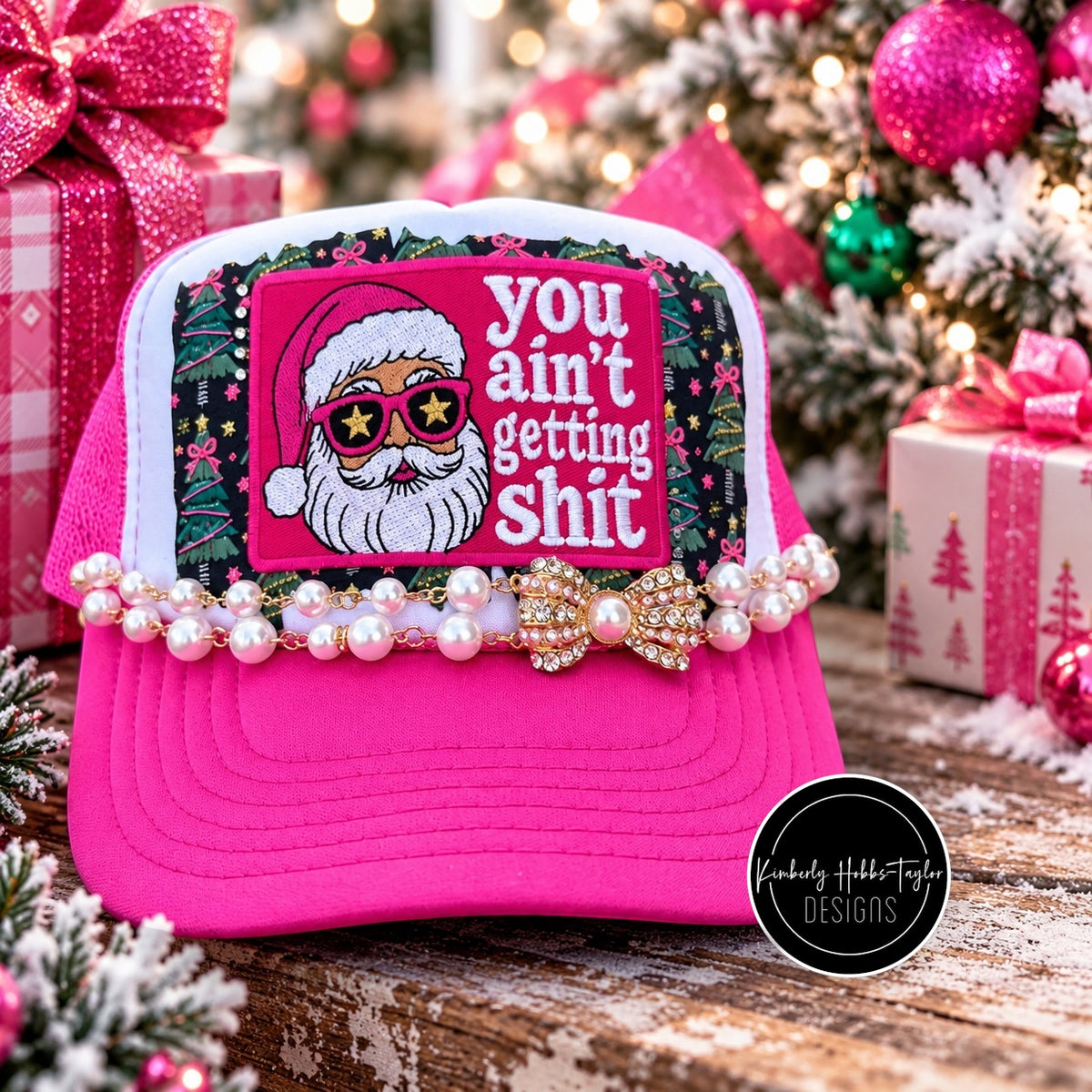 DTF Background - Bright Christmas Trees