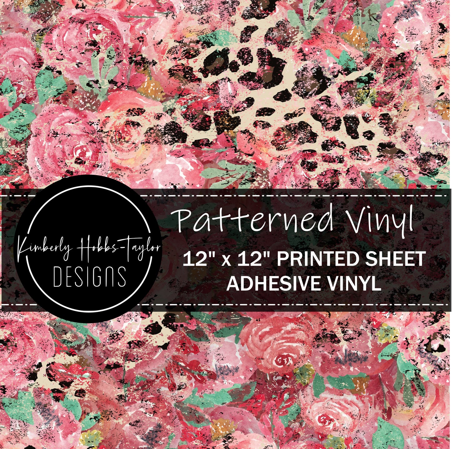Pink Cheetah Distressed vinyl