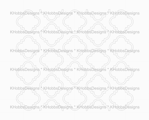Quatrefoil Template for Craft Haven 30oz Skinny Straight - Digital Cut File Only