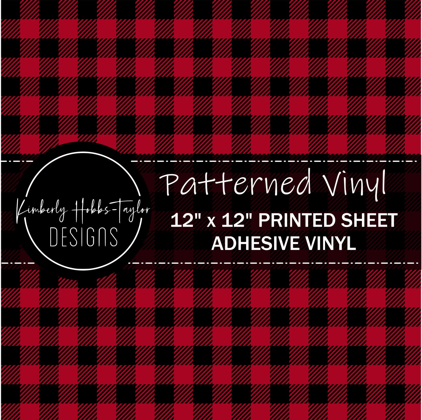 Red Black Buffalo Plaid - Small Scale vinyl