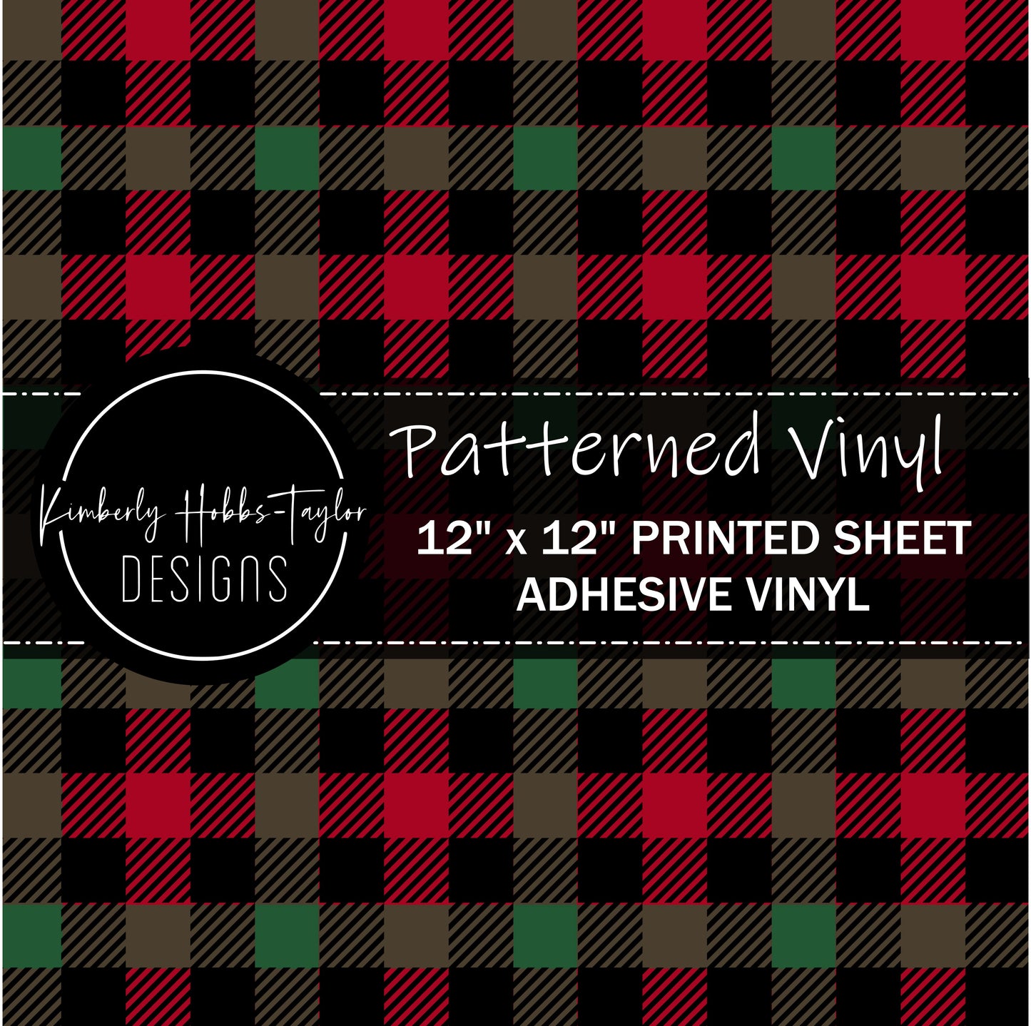 Red Green Buffalo Plaid - Large Scale vinyl