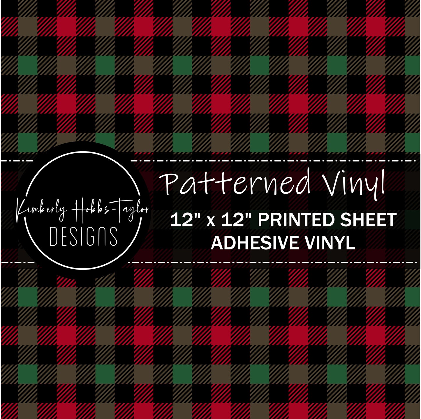 Red Green Buffalo Plaid - Small Scale vinyl