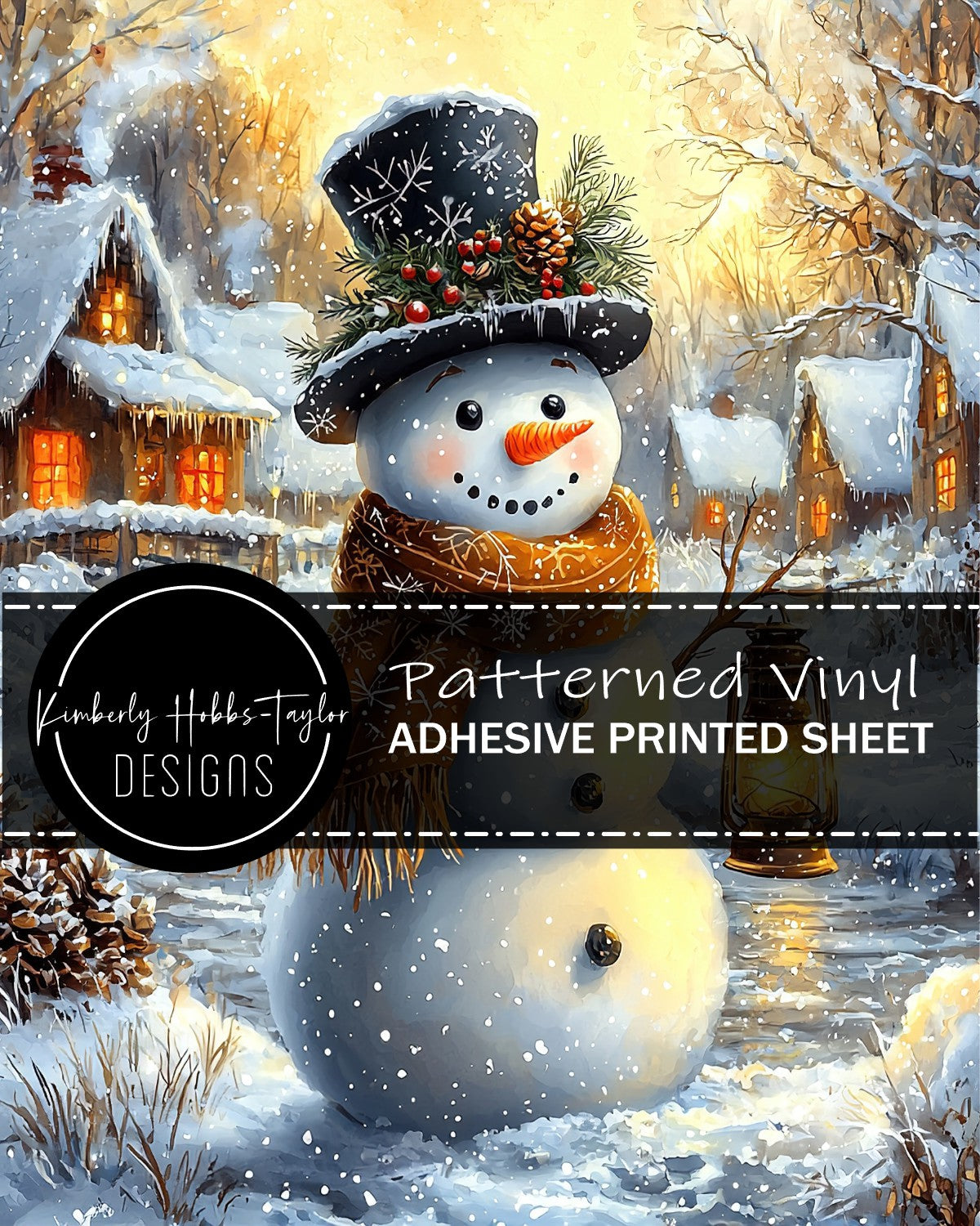 Snowman Scene A vinyl