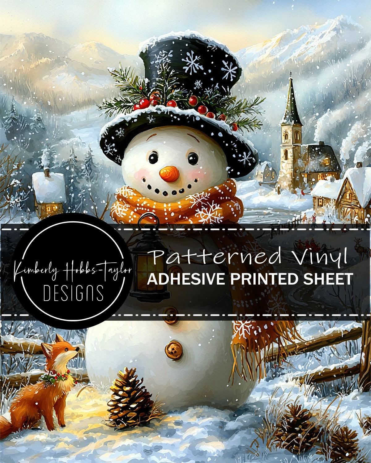 Snowman Scene B vinyl