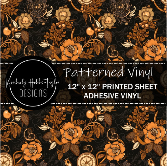 Steampunk Floral B vinyl