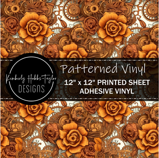 Steampunk Floral C vinyl