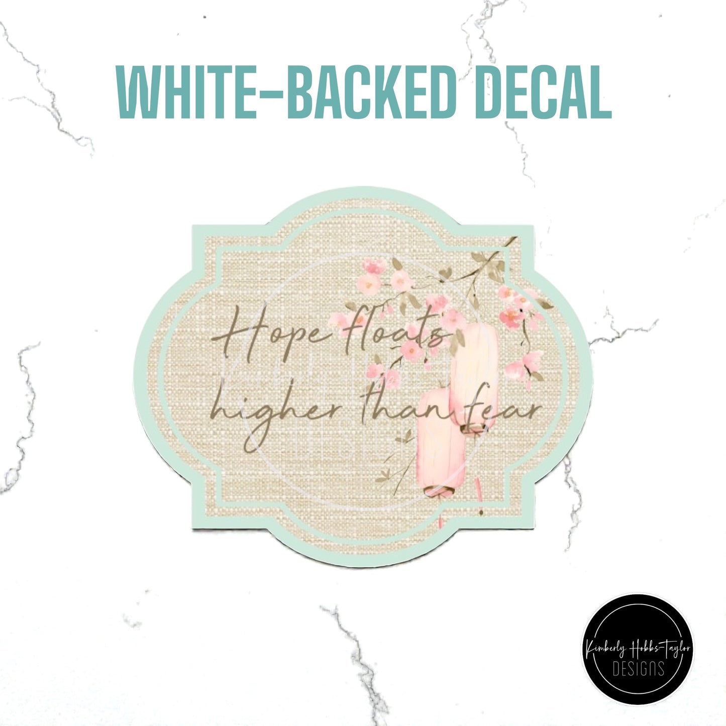 White-Backed Decal - Floating Wishes