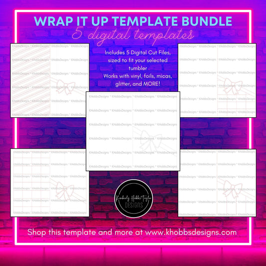 BUNDLE - All 5 Wrap It Up Templates for MakerFlo 30 Skinny - Digital Cut File Only