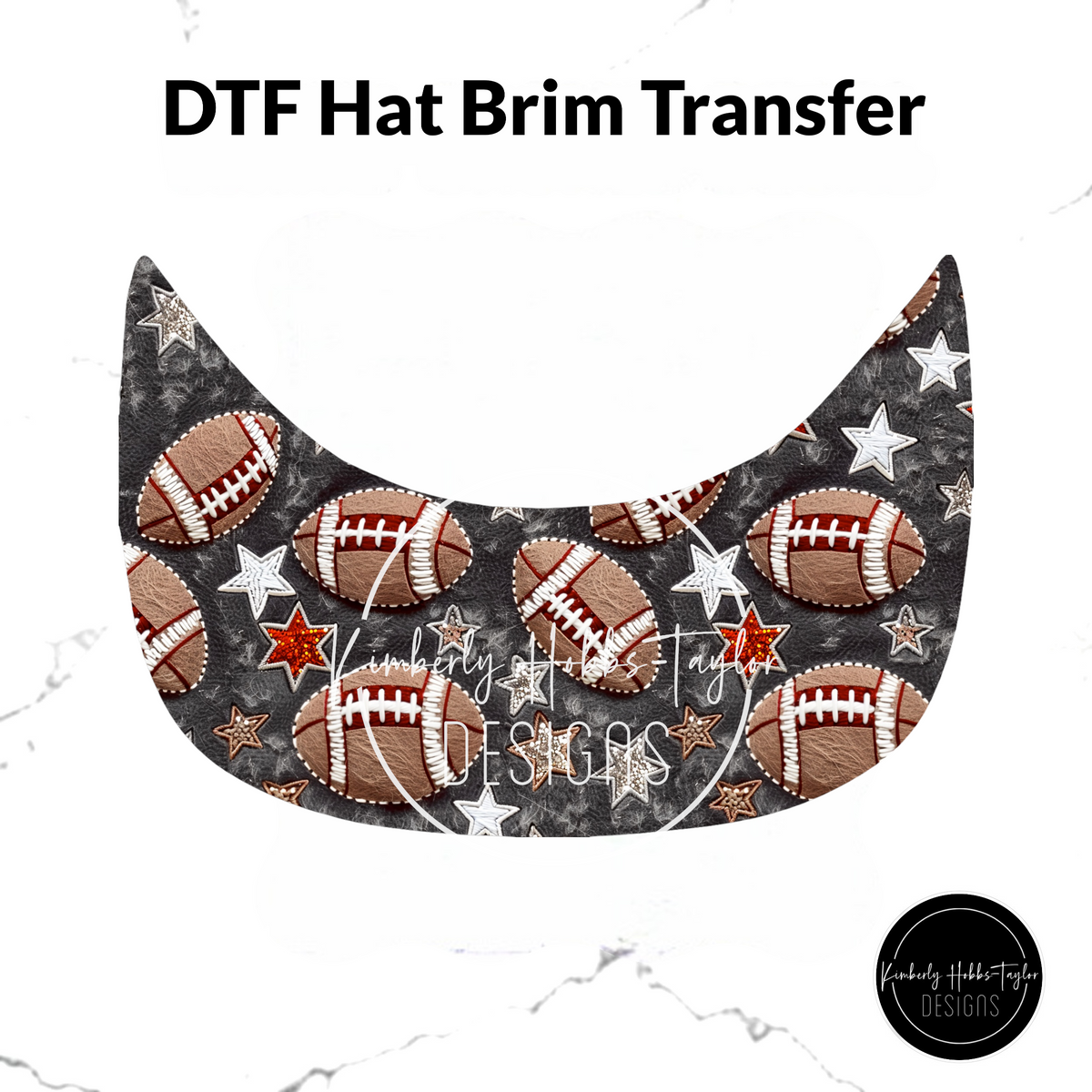 DTF Hat Brim - Yarn Footballs