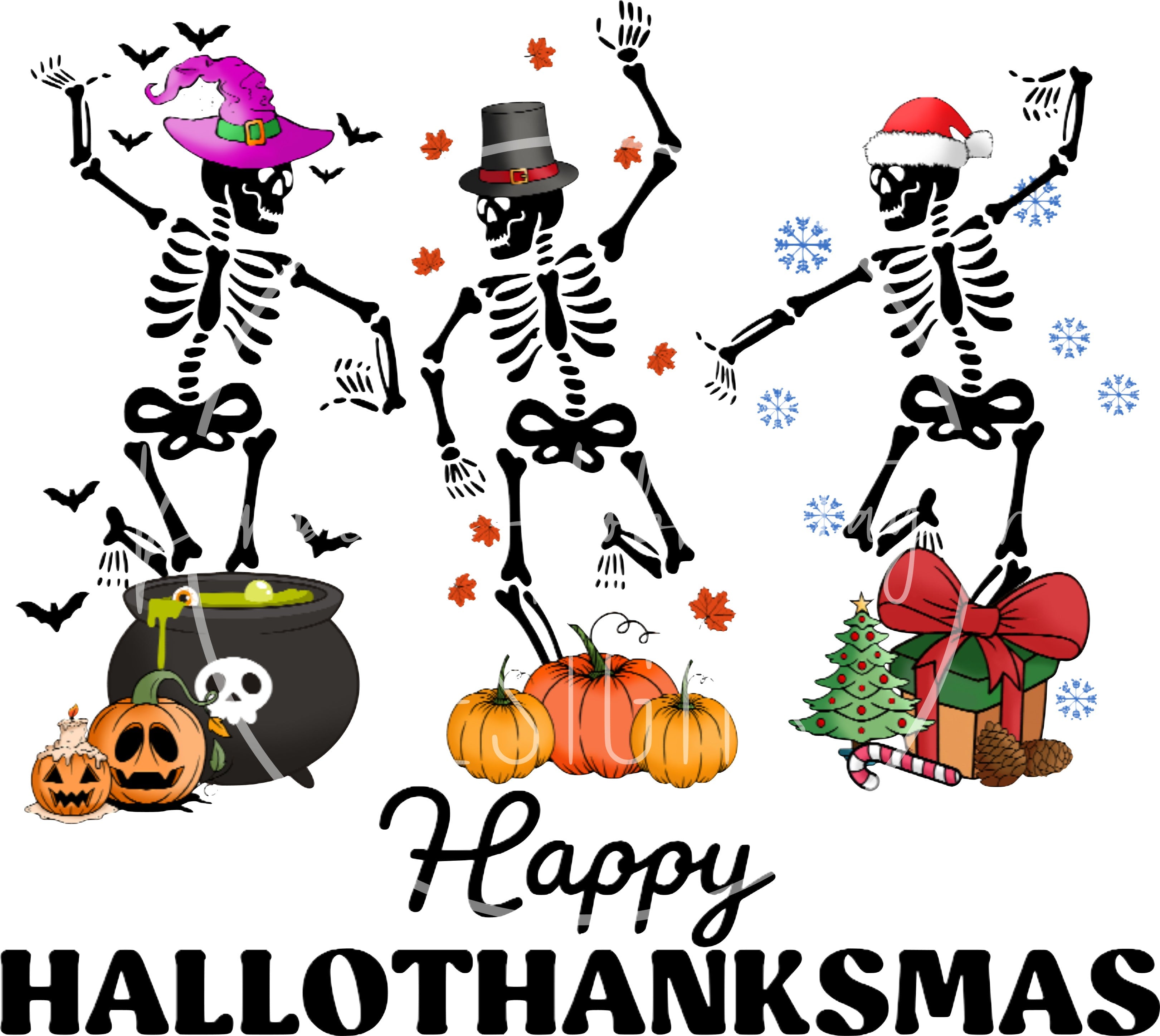 Happy Hallowthanksmas decal – Kimberly Hobbs-Taylor Designs