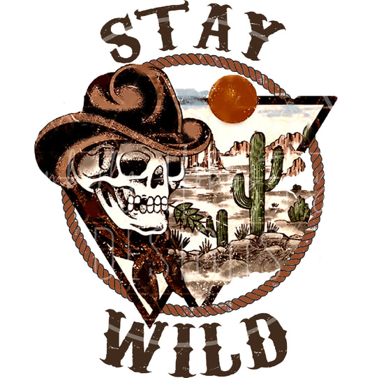 Stay Wild Skeleton decal